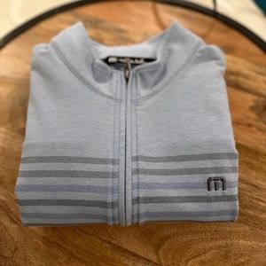 Men’s Travis Mathew Quarter Zip Light Blue